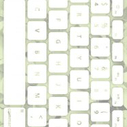 葉キーボード黄緑白の iPhone8 壁紙