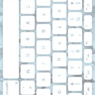 葉キーボード青白の iPhone8 壁紙