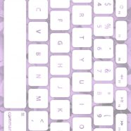 葉キーボード紫白の iPhone8 壁紙