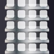 Appleロゴ棚金クールの iPhone8 壁紙