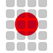 棚文字白黒赤日本の iPhone8 壁紙