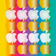 棚カラフル金銀appleの iPhone8 壁紙