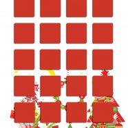 棚クリスマスツリーカラフル赤女子向けの iPhone8 壁紙