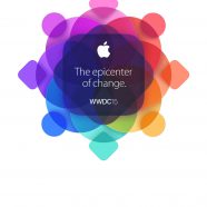 AppleロゴカラフルWWDC15の iPhone8 壁紙