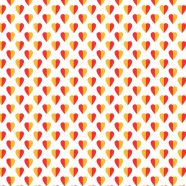 模様ハート赤橙白女子向けの iPhone8 壁紙