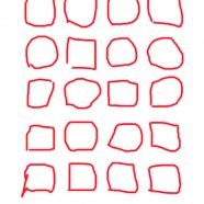 棚線赤白の iPhone8 壁紙