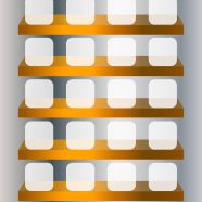 Appleロゴ棚クールの iPhone8 壁紙
