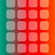 棚赤緑橙の iPhone8 壁紙
