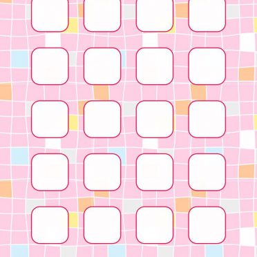 模様桃カラフル棚女子向けの iPhone8 壁紙