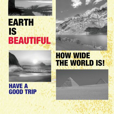 風景写真黄色EARTH IS BEAUTIFULの iPhone8 壁紙
