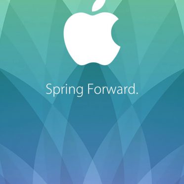 Appleロゴ春イベント2015緑青紫Spring Forward.の iPhone8 壁紙