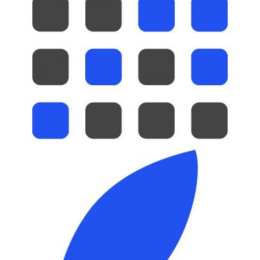 Appleロゴ棚白黒青の iPhone8 壁紙