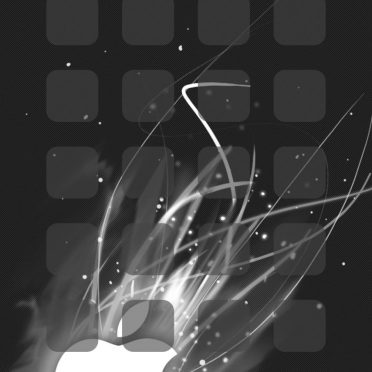 Appleロゴ棚クール黒の iPhone8 壁紙
