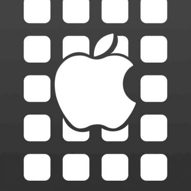 Appleロゴ棚黒の iPhone8 壁紙