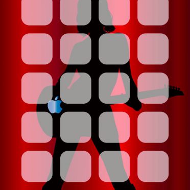 棚キャラクールapple赤銀の iPhone8 壁紙