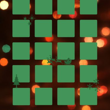 棚クリスマス緑ライトの iPhone8 壁紙