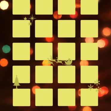 棚クリスマス黄ライトの iPhone8 壁紙
