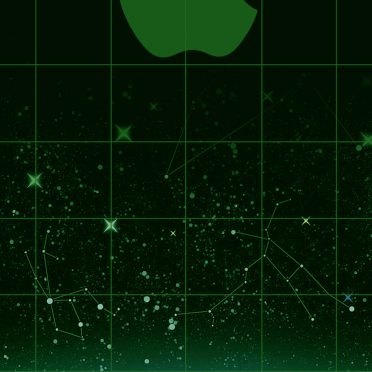 Appleロゴ棚クール緑宇宙の iPhone8 壁紙