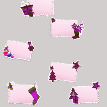 クリスマス灰紫プレゼントの iPhone8 壁紙