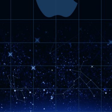 Appleロゴ棚クール青宇宙の iPhone8 壁紙