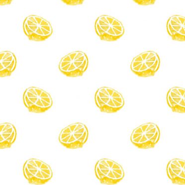 模様イラストフルーツレモン黄色女子向けの iPhone8 壁紙