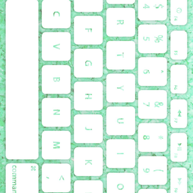 キーボード青緑白の iPhone8Plus 壁紙