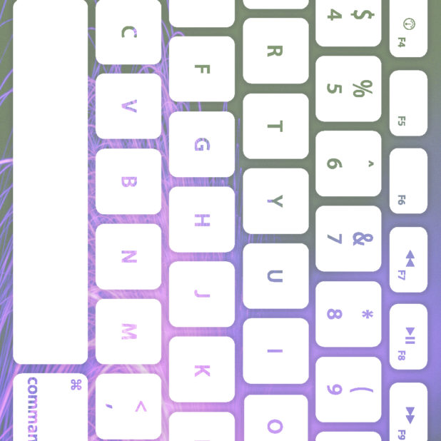 キーボード紫白の iPhone8Plus 壁紙