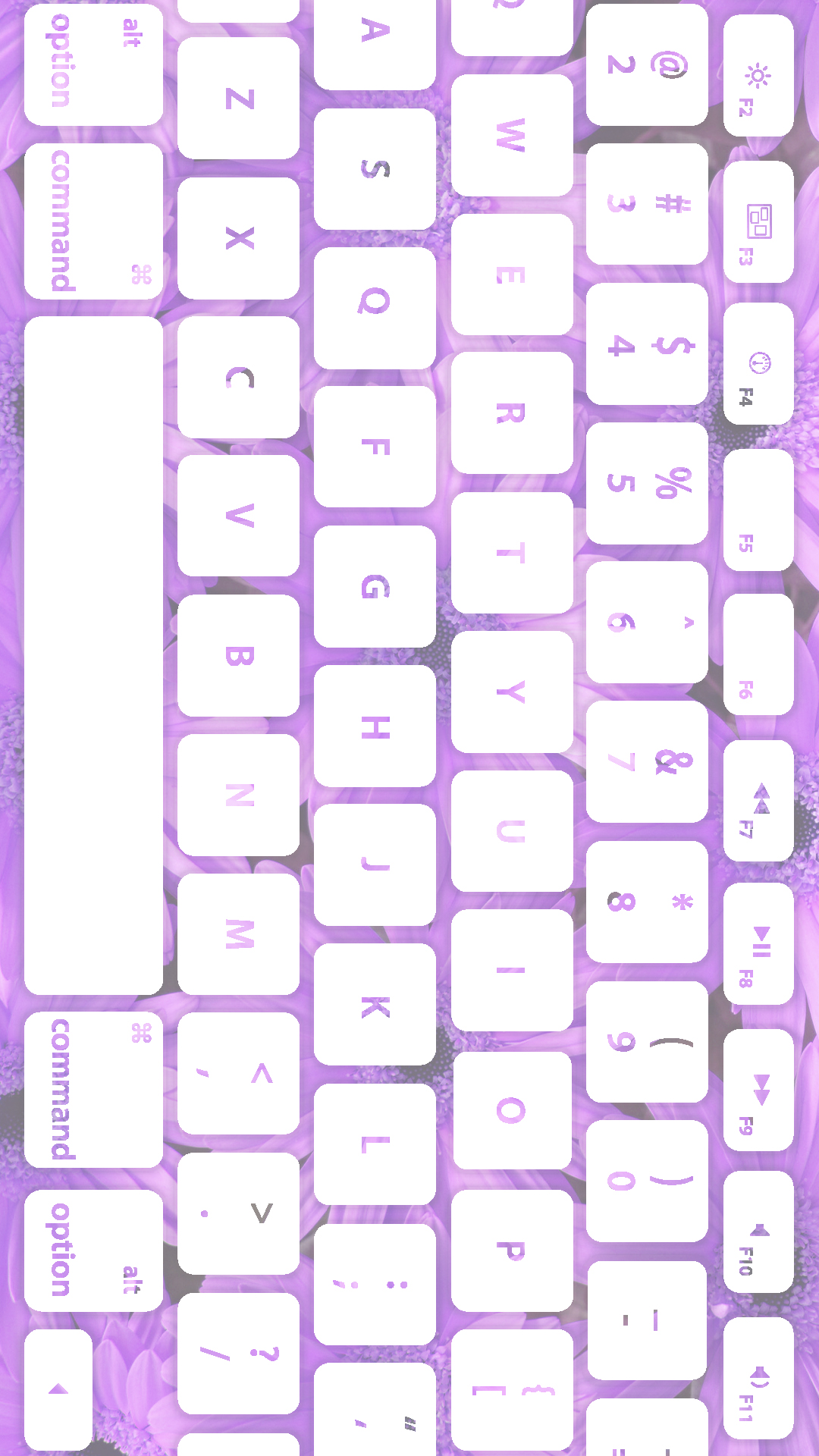 花キーボード紫白 Wallpaper Sc Iphone8plus壁紙