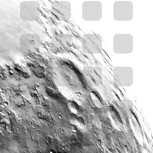 月面棚モノクロ灰の iPhone8Plus 壁紙