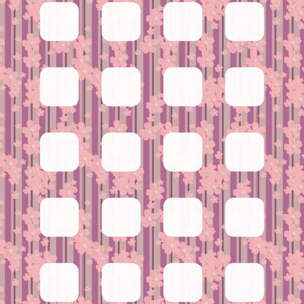 模様イラスト紫桃棚の iPhone8Plus 壁紙
