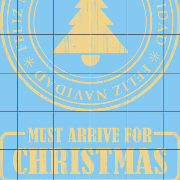 棚クリスマス青の iPhone8Plus 壁紙