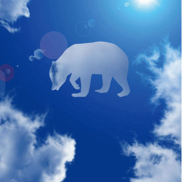 イラスト空風景動物の iPhone8Plus 壁紙