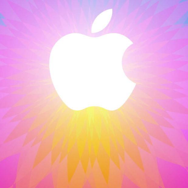 Appleロゴカラフル模様の iPhone8Plus 壁紙
