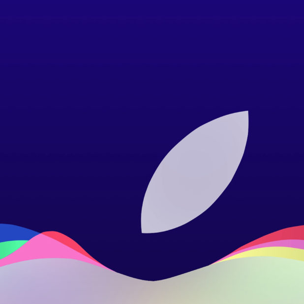 Appleロゴイベント紫の iPhone8Plus 壁紙