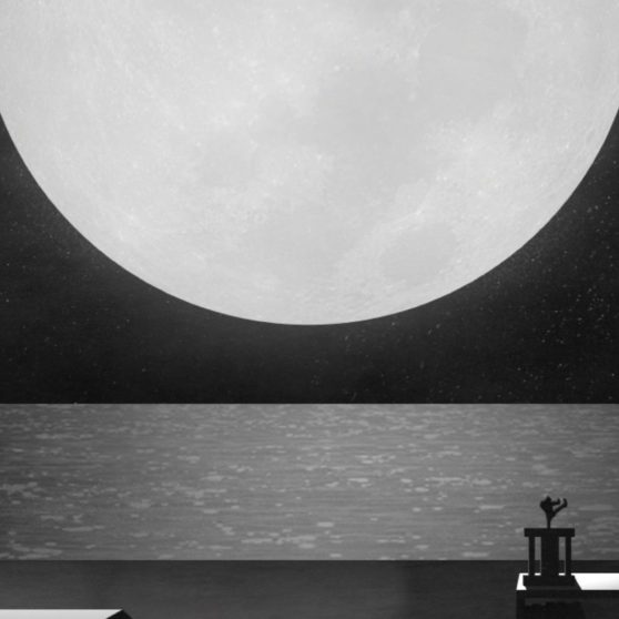 風景月の iPhoneX 壁紙