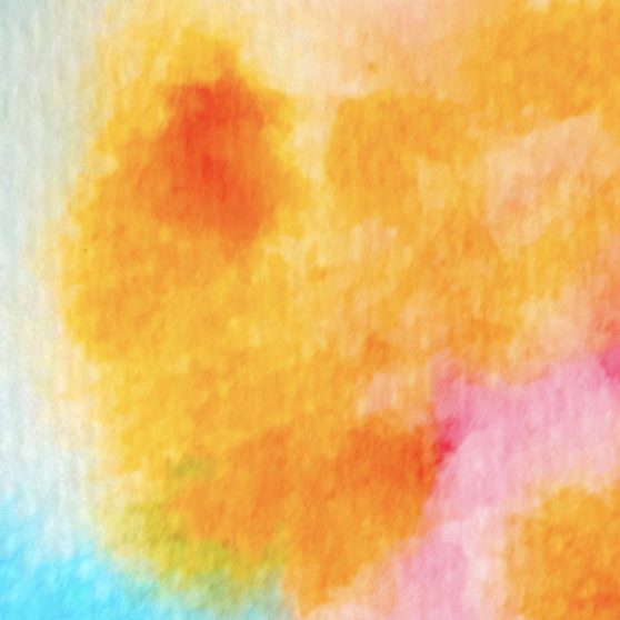 模様絵の具橙水色の iPhoneX 壁紙