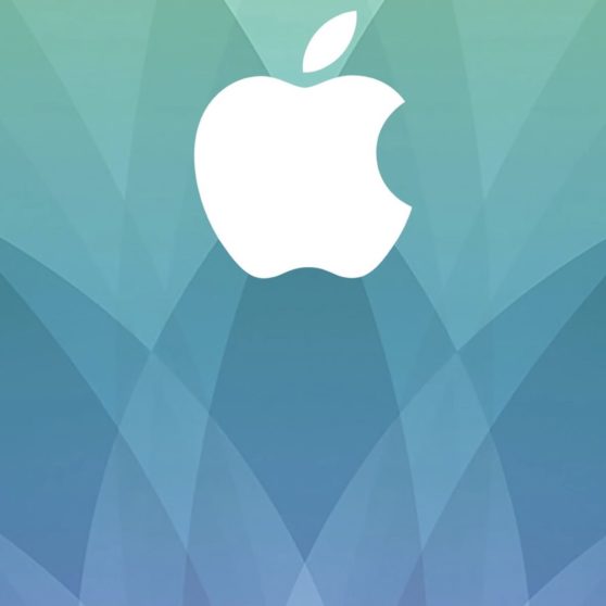 Appleロゴ春イベント緑青紫の iPhoneX 壁紙