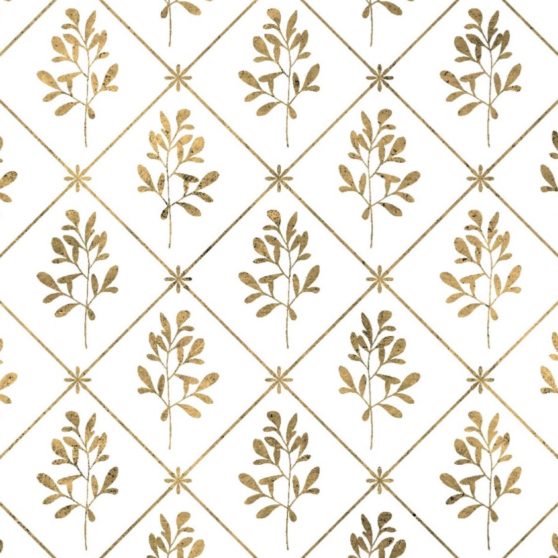 イラスト模様金植物の iPhoneX 壁紙