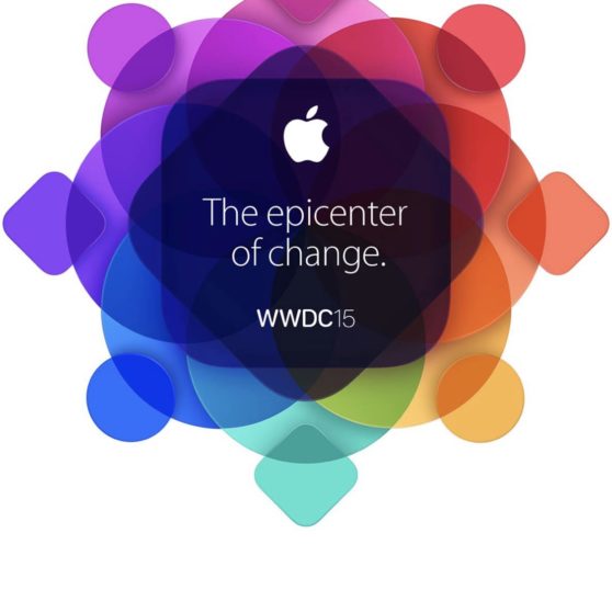 AppleロゴカラフルWWDC15の iPhoneX 壁紙