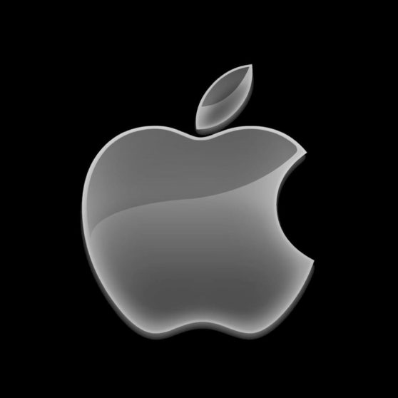 Appleロゴ黒クールの iPhoneX 壁紙