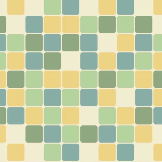 模様四角形青緑黄の iPhoneX 壁紙