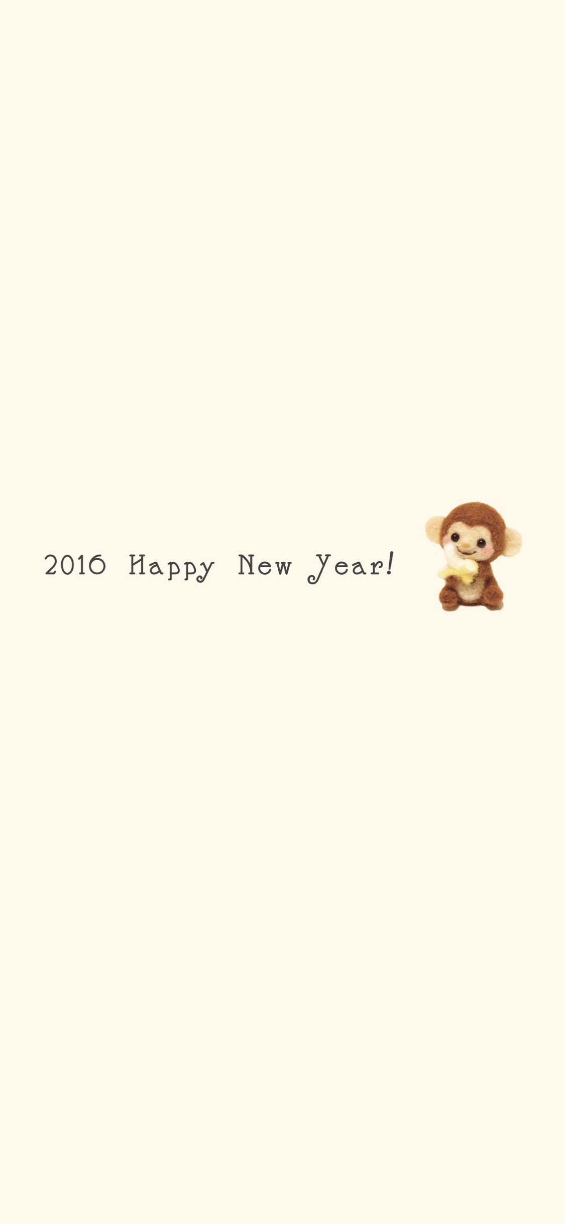 新年壁紙 Happy News Year 16 猿 黄色 Wallpaper Sc Iphonexs壁紙