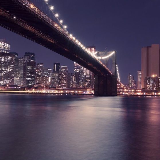 風景夜景港橋の iPhoneX 壁紙