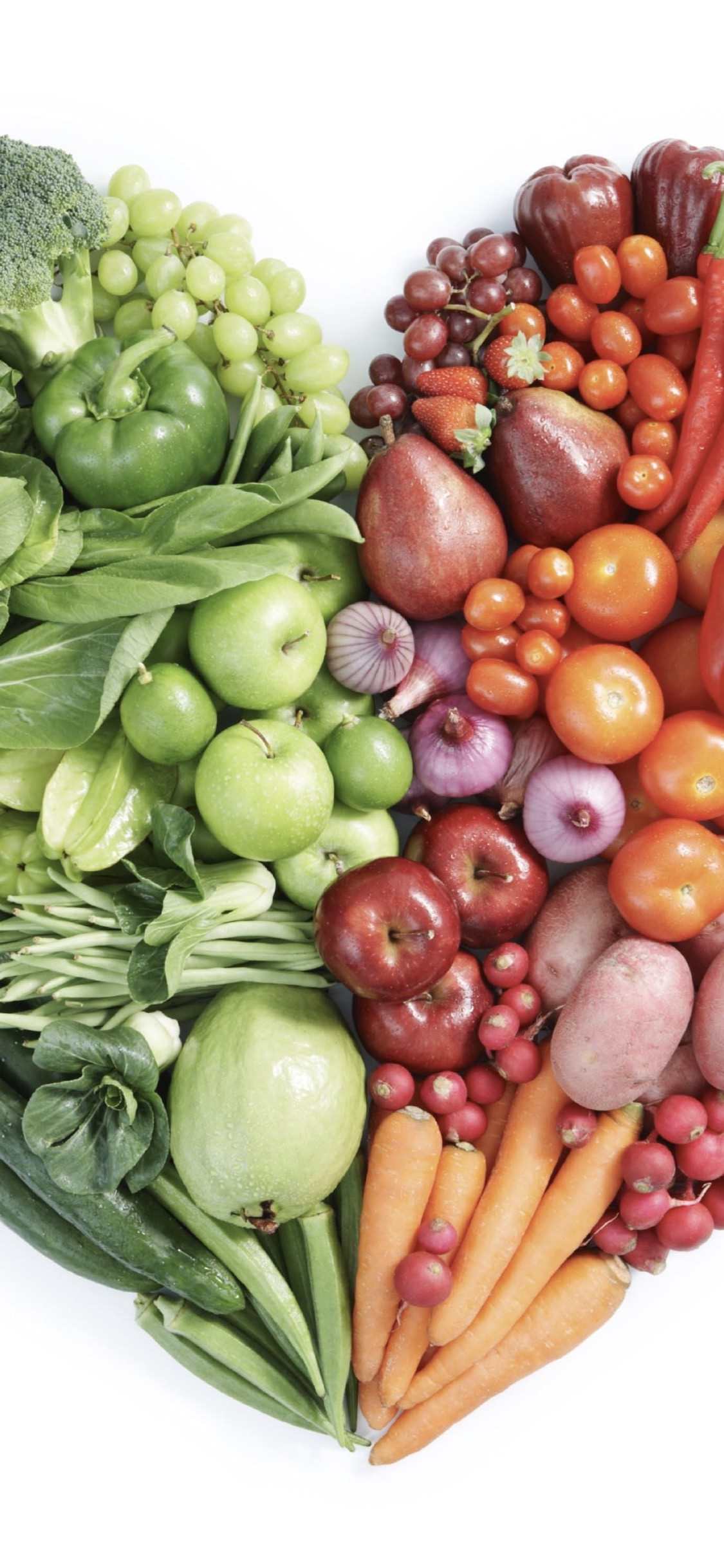 フード野菜ハート緑赤女子向け Wallpaper Sc Iphonexs壁紙