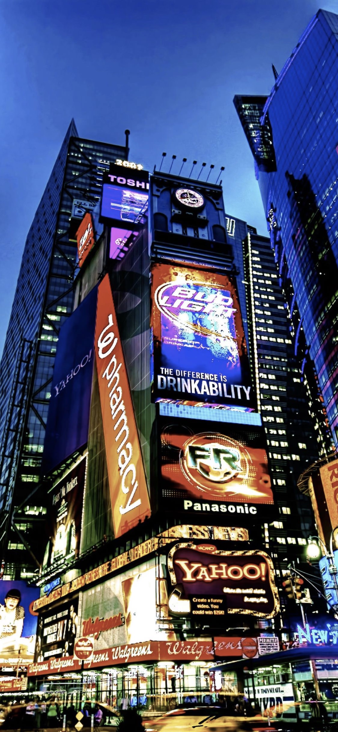 風景街並みビルタイムズスクエア Wallpaper Sc Iphonexs壁紙