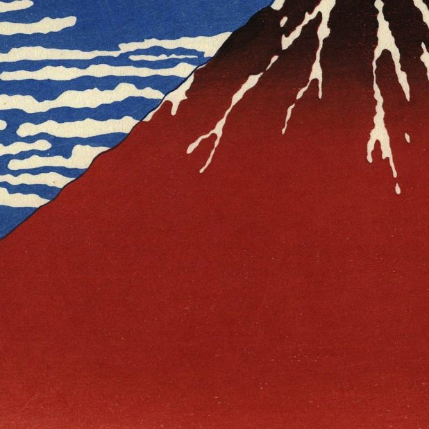 クール絵富士山の iPhoneXSMax 壁紙