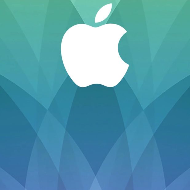 Appleロゴ春イベント緑青紫の iPhoneXSMax 壁紙