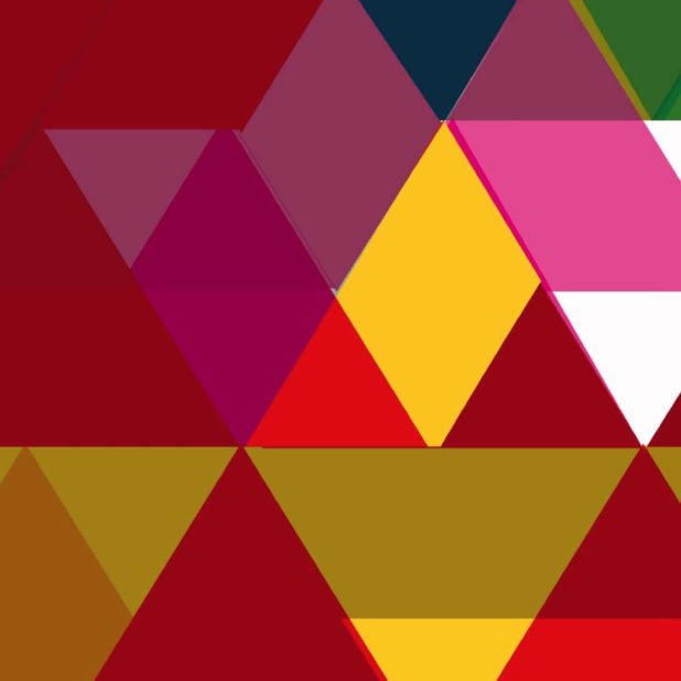 模様三角形赤茶色緑の iPhoneXSMax 壁紙