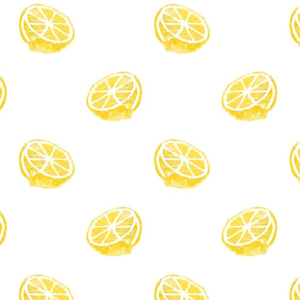 模様イラストフルーツレモン黄色女子向けの iPhoneXSMax 壁紙