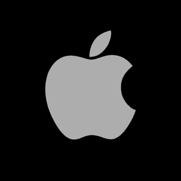 Appleロゴ黒クールの iPhoneXSMax 壁紙